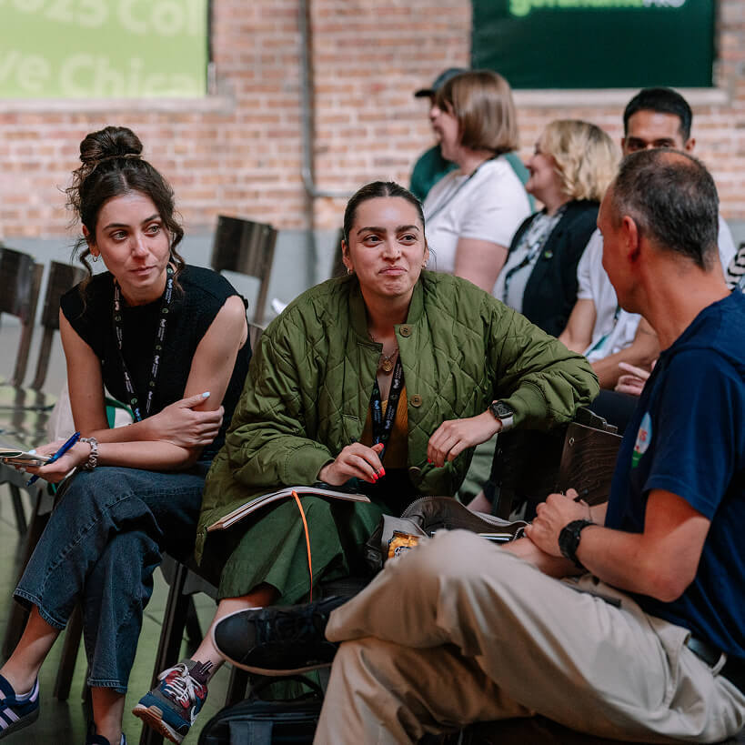 People sitting and talking